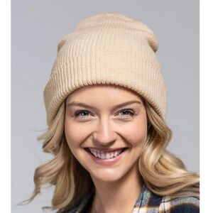 Oatmeal Slouchy Knit Beanie